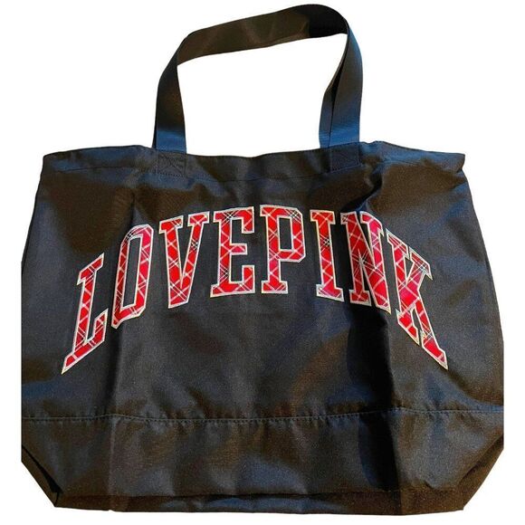 Lovepink‎ New Victoria Secret VS Black Tote Orig. 49.95 - Picture 1 of 9